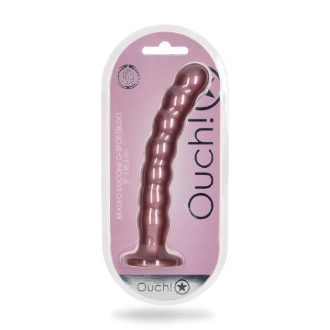 Beaded G-Spot Dildo - 8'' / 20,5 cm - Rose Gold - 2