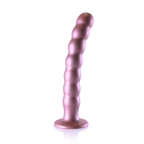 Beaded G-Spot Dildo - 8'' / 20,5 cm - Rose Gold - 7