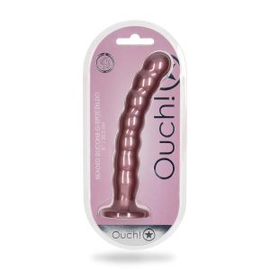 Beaded G-Spot Dildo - 8'' / 20,5 cm - Rose Gold - image 2