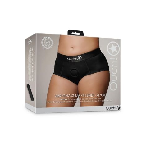 Vibrating Strap-on Brief - XL/XXL - 4