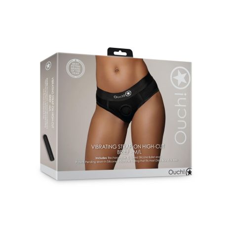 Vibrating Strap-on High-cut Brief - M/L - 4