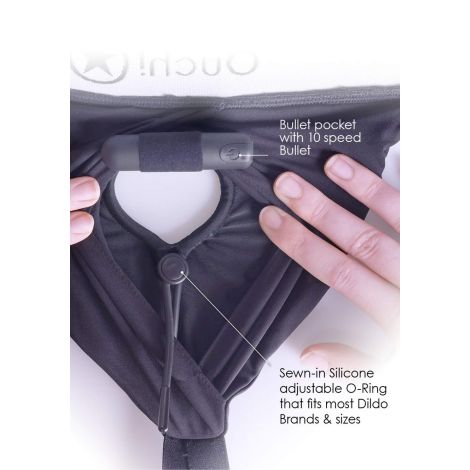 Vibrating Strap-on High-cut Brief - M/L - 13