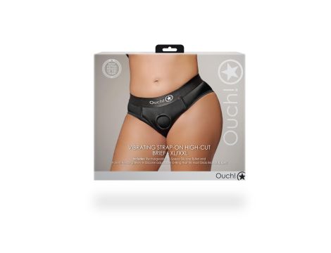 Vibrating Strap-on High-cut Brief - XL/XXL