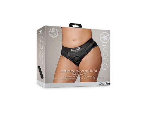 Vibrating Strap-on High-cut Brief - XL/XXL - 4