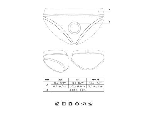 Vibrating Strap-on High-cut Brief - XL/XXL - 14