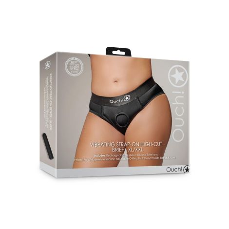 Vibrating Strap-on High-cut Brief - XL/XXL - 4