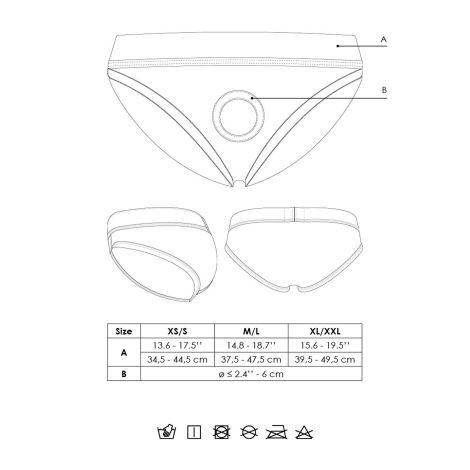 Vibrating Strap-on High-cut Brief - XL/XXL - 14