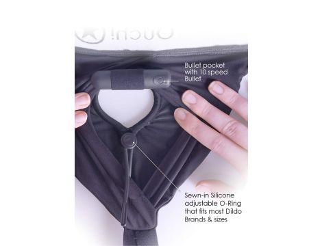 Vibrating Strap-on High-cut Brief - XS/S - 13