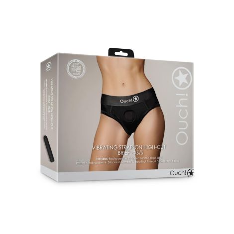 Vibrating Strap-on High-cut Brief - XS/S - 4