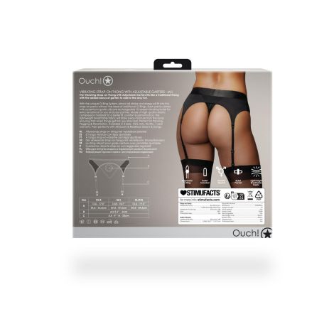 Vibrating Strap-on Thong with Adjustable Garters - M/L - 5