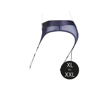 Vibrating Strap-on Thong with Adjustable Garters - XL/XXL - 9