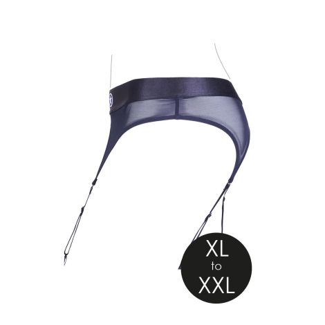 Vibrating Strap-on Thong with Adjustable Garters - XL/XXL - 9