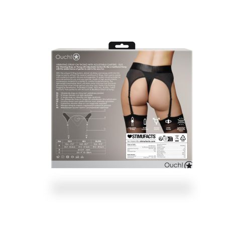 Vibrating Strap-on Thong with Adjustable Garters - XS/S - 5