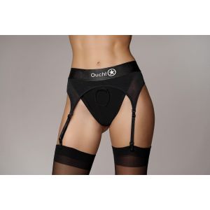 Vibrating Strap-on Thong with Adjustable Garters - XS/S - image 2