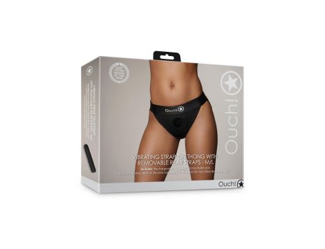 Vibrating Strap-on Thong with Removable Rear Straps - M/L - 4