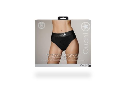 Vibrating Strap-on Thong with Removable Rear Straps - XS/S