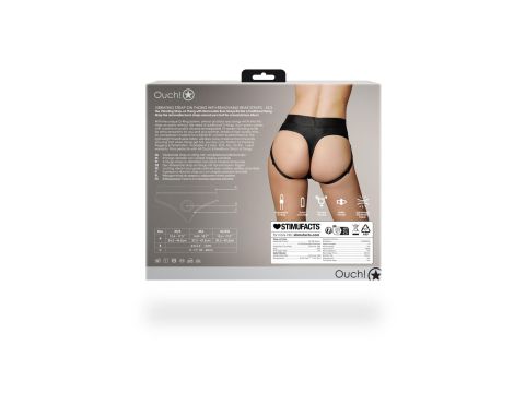 Vibrating Strap-on Thong with Removable Rear Straps - XS/S - 5