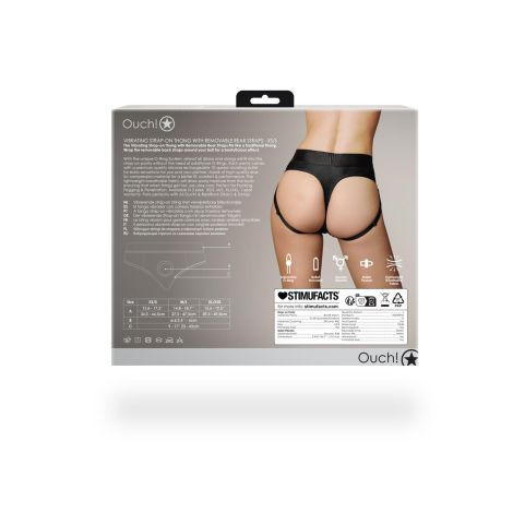 Vibrating Strap-on Thong with Removable Rear Straps - XS/S - 5