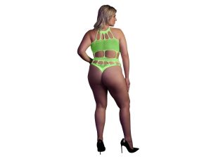 Body with Grecian Neckline - Neon Green - XL/XXXXL - image 2