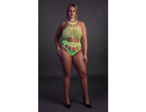 Body with Grecian Neckline - Neon Green - XL/XXXXL - 4