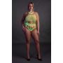 Body with Grecian Neckline - Neon Green - XL/XXXXL - 5