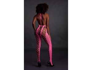 Bodystocking with Halterneck - Pink - XS/XL - image 2