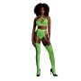 Two Piece with Crop Top and Stockings - Green - XS/XL - 2