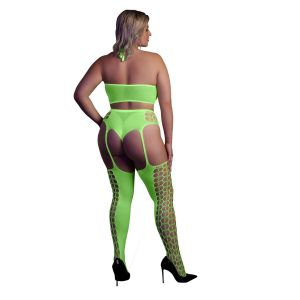 Two Piece with Crop Top and Stockings  XL/XXXXL - image 2