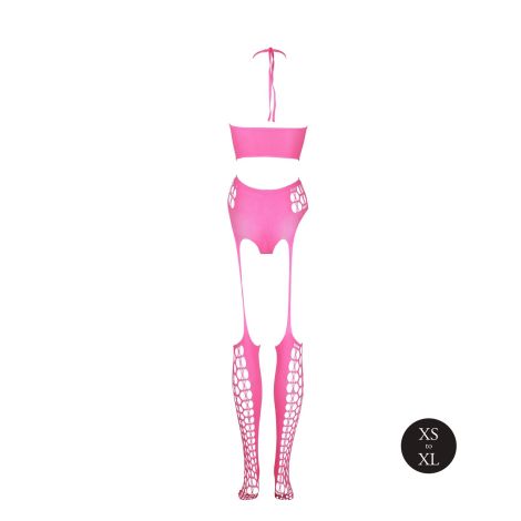 Two Piece with Crop Top and Stockings - Pink - XS/XL - 7