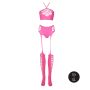 Two Piece with Crop Top and Stockings - Pink - XS/XL - 7