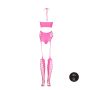 Two Piece with Crop Top and Stockings - Pink - XS/XL - 8