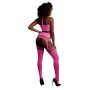 Two Piece with Crop Top and Stockings - Pink - XS/XL - 3