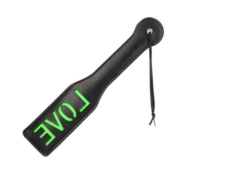 'Love'' Paddle - Glow in the Dark - Black/Neon Green - 3