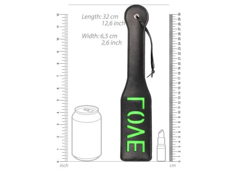 'Love'' Paddle - Glow in the Dark - Black/Neon Green - 6