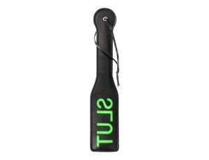 'Slut'' Paddle - Glow in the Dark - Black/Neon Green