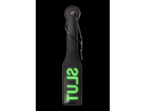 'Slut'' Paddle - Glow in the Dark - Black/Neon Green - image 2