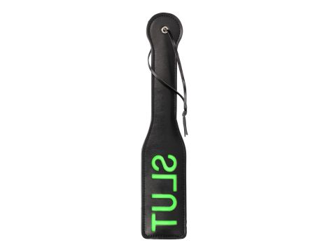 'Slut'' Paddle - Glow in the Dark - Black/Neon Green