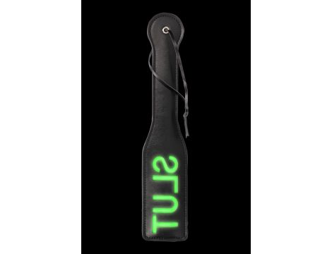 'Slut'' Paddle - Glow in the Dark - Black/Neon Green - 3