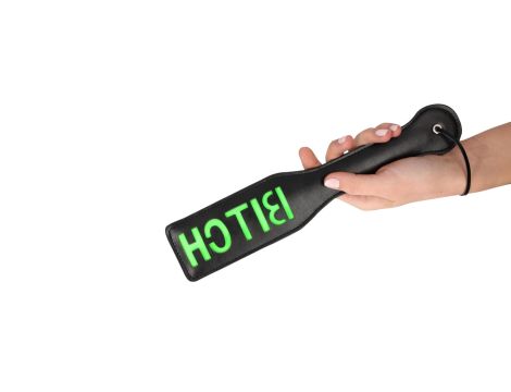 'Bitch'' Paddle - Glow in the Dark - Black/Neon Green - 5