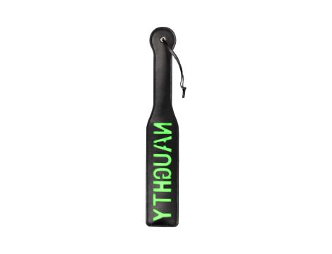 'Naughty'' Paddle - Glow in the Dark - Black/Neon Green