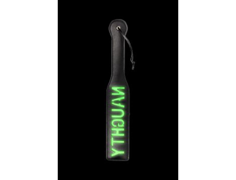 'Naughty'' Paddle - Glow in the Dark - Black/Neon Green - 3