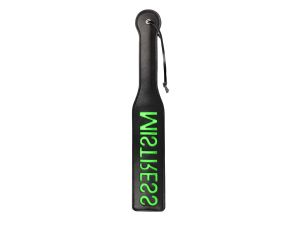 'Mistress'' Paddle - Glow in the Dark - Black/Neon Green