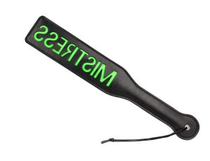 'Mistress'' Paddle - Glow in the Dark - Black/Neon Green - image 2