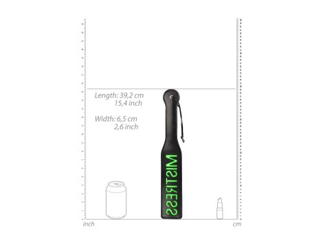 'Mistress'' Paddle - Glow in the Dark - Black/Neon Green - 6