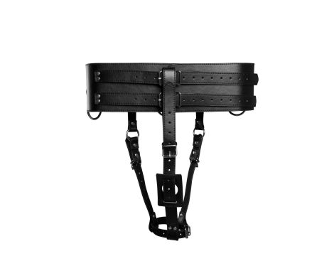 Belt with Vibrator Holder - Black - 5