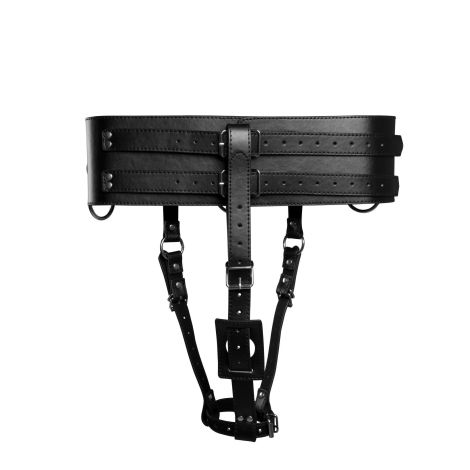 Belt with Vibrator Holder - Black - 5