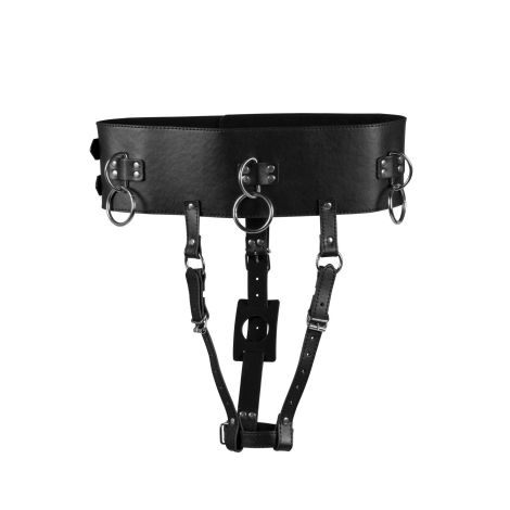 Belt with Vibrator Holder - Black - 8