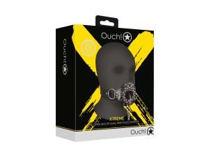 Open Mouth Gag with Plug Stopper - Black - image 2