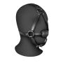 Head Harness with Solid Ball Gag - Black - 2