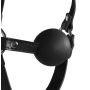 Head Harness with Solid Ball Gag - Black - 5